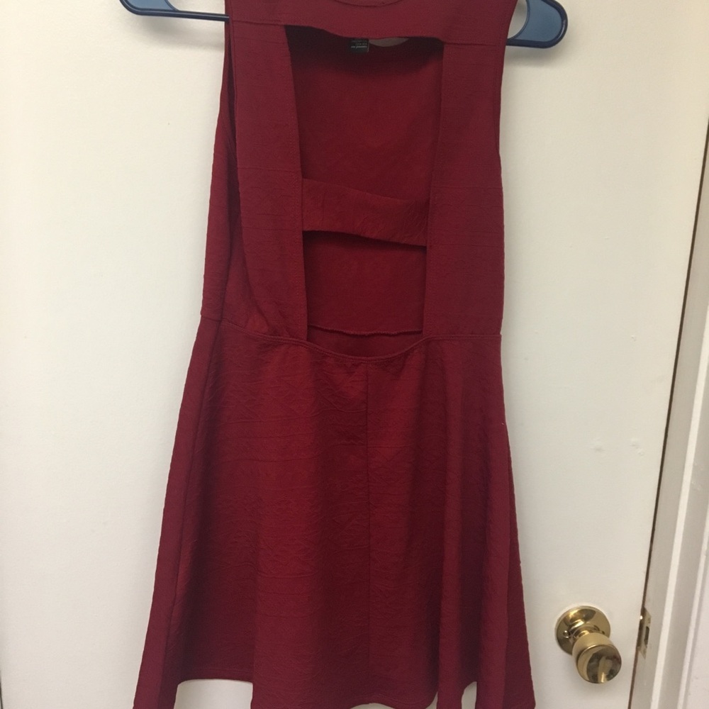 Red Dress with back cutout